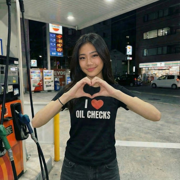 I Love Oil Checks Shirt