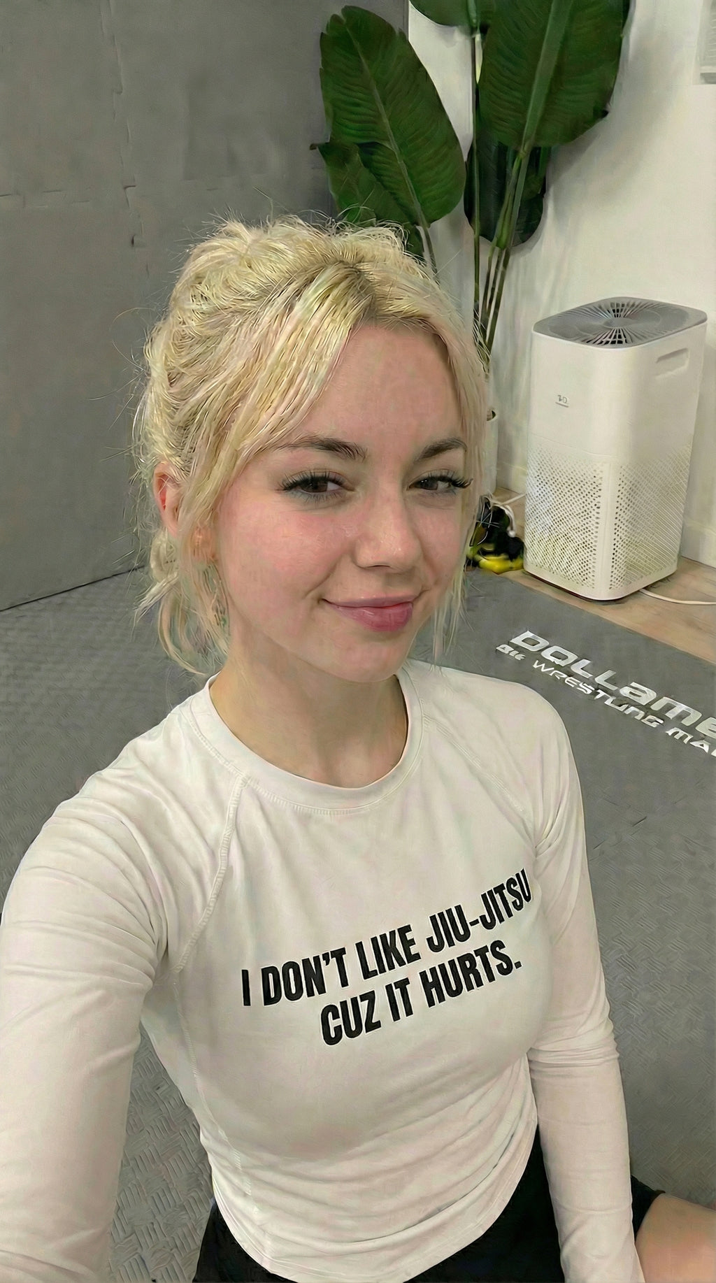 Women's I Suck At Jiujitsu Rash Guard Long Sleeve
