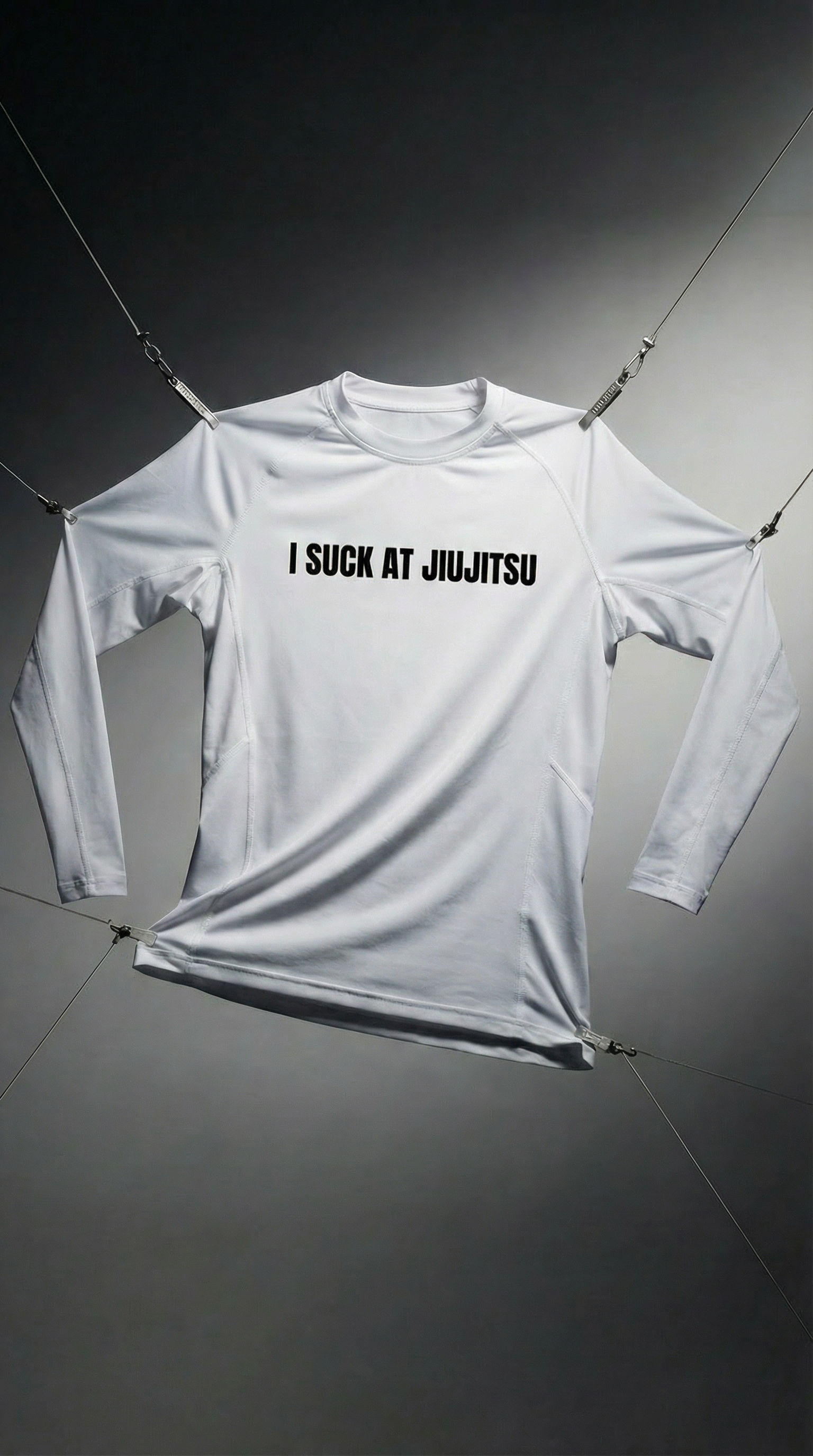 Women's I Suck At Jiujitsu Rash Guard Long Sleeve