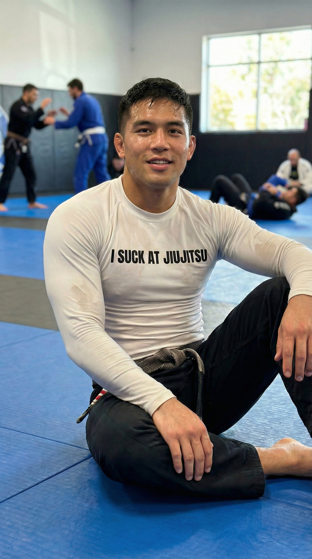 I Suck At JiuJitsu Rash Guard Long Sleeve