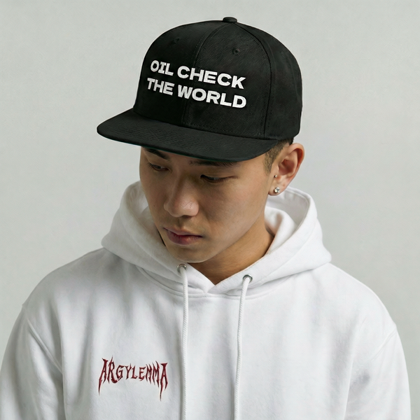 Flat Oil Check The World Hat