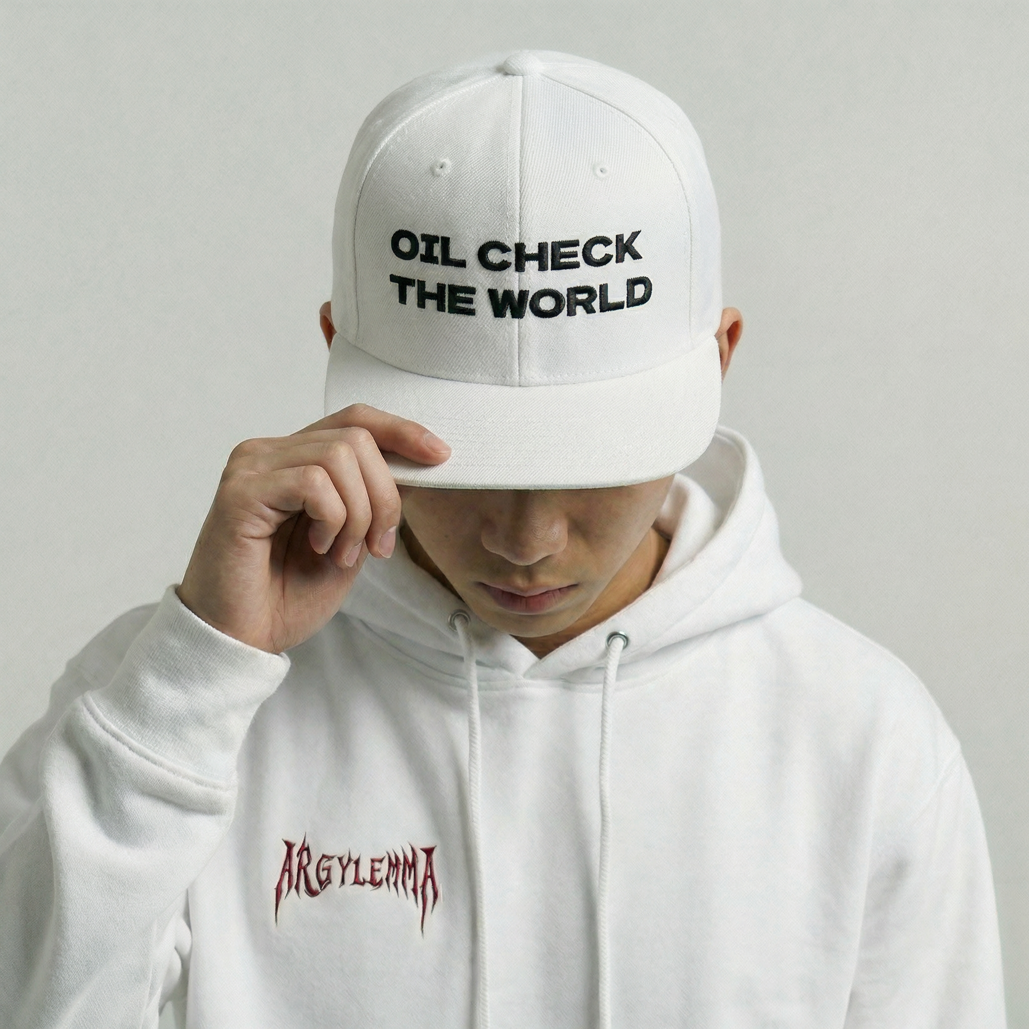 Flat Oil Check The World Hat